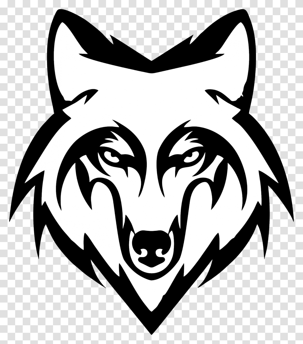 Vector Wolf Wolf Black And White Wolf Head Black And White, Stencil, Dragon Transparent Png