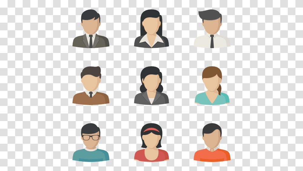Vector Women Side Profile Avatar Free Icons Set, Person, Face, Crowd, Audience Transparent Png