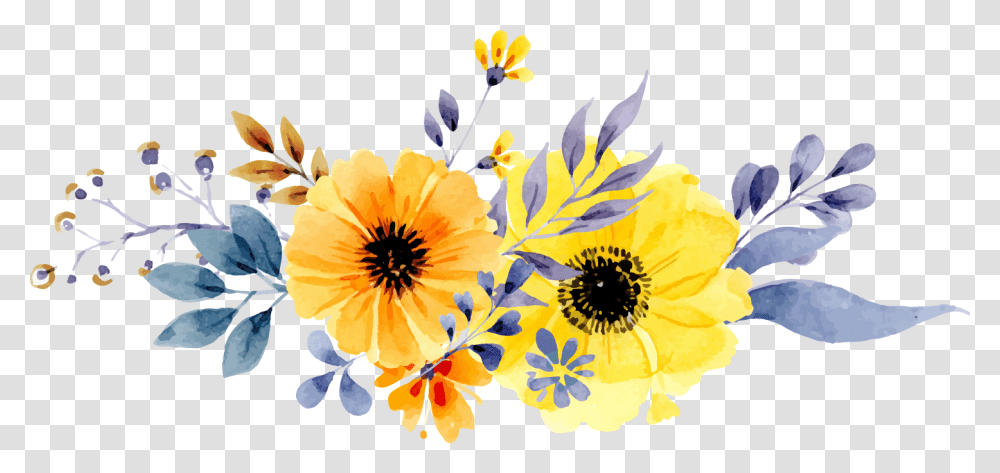 Vector Yellow Flower, Plant, Blossom Transparent Png