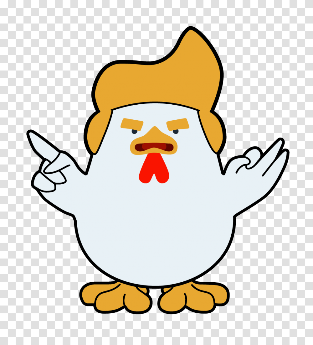 Vectorized Trump Chicken The Donald, Snowman, Bird, Animal Transparent Png
