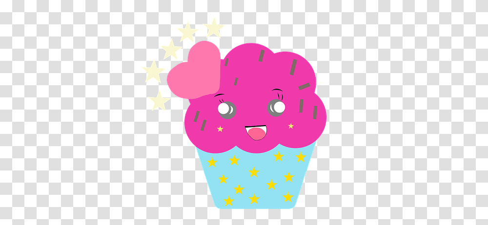 Vectors Cute Cupcake Cupcake Pink Cupcake Blue, Cream, Dessert, Food, Creme Transparent Png