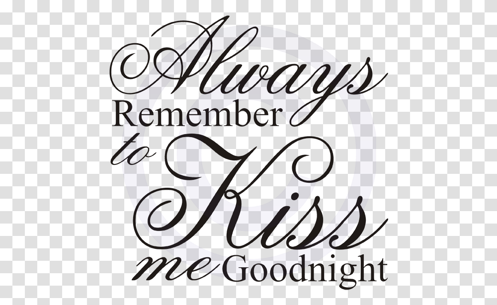 Vectors Kiss Me Goodnight Calligraphy, Label, Hand Transparent Png