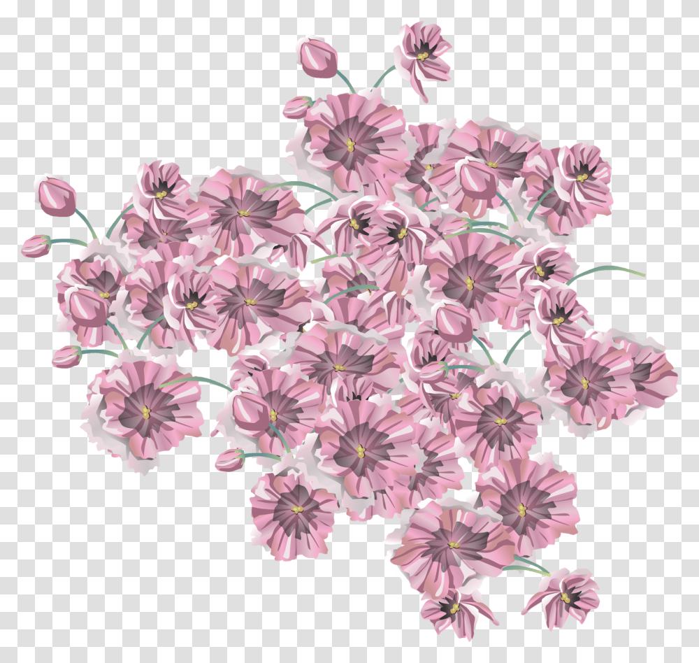 Vectorvector Flowervector Artvector Ornamentfloralvector African Daisy, Plant, Blossom, Geranium, Petal Transparent Png
