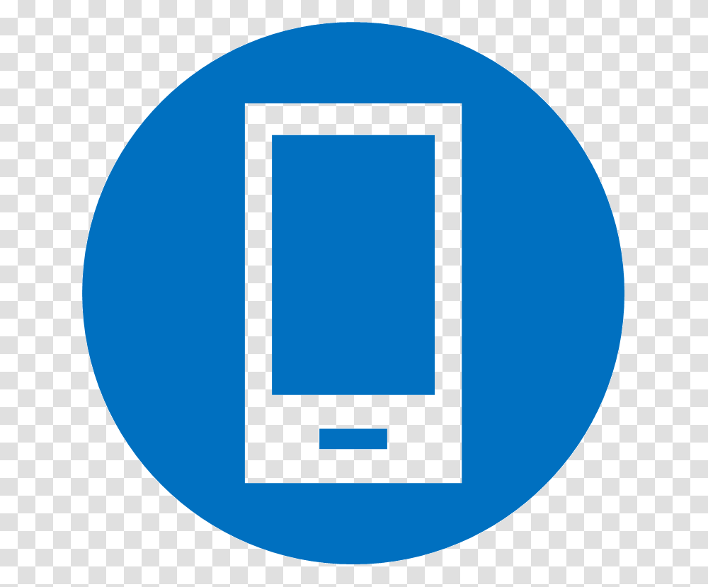 Vectr Icon Of Cell Phone Cell Phone Blue Icon, Label, Electronics, Electronic Chip Transparent Png