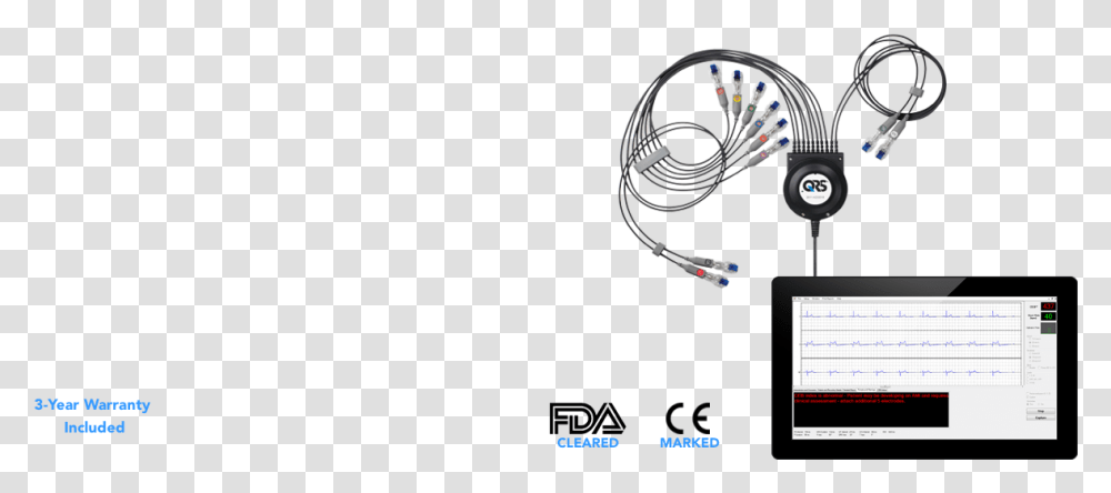 Vectracor Universal Ecg Tablet, Cable, Monitor, Screen, Electronics Transparent Png