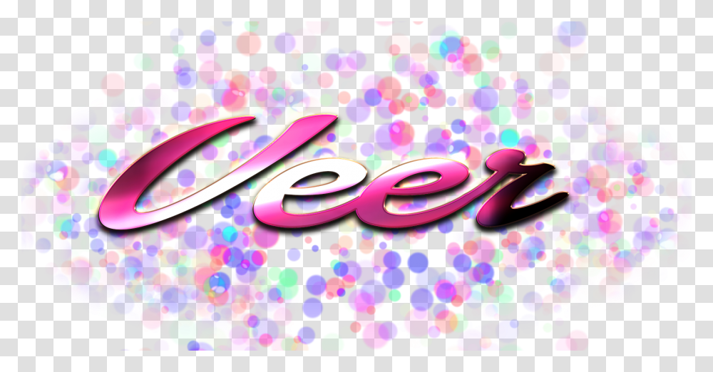 Veer Name Logo Bokeh, Light, Confetti Transparent Png