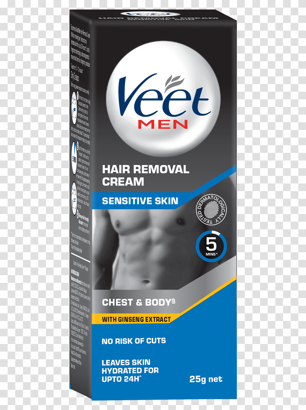 Veet Men Hair Removal Cream, Torso, Label Transparent Png