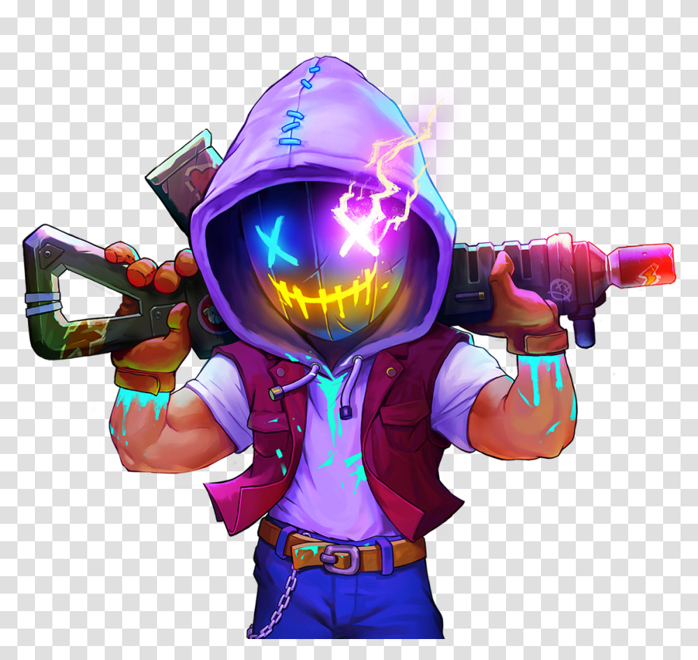 Veewo Games Neon Abyss, Helmet, Clothing, Apparel, Person Transparent Png