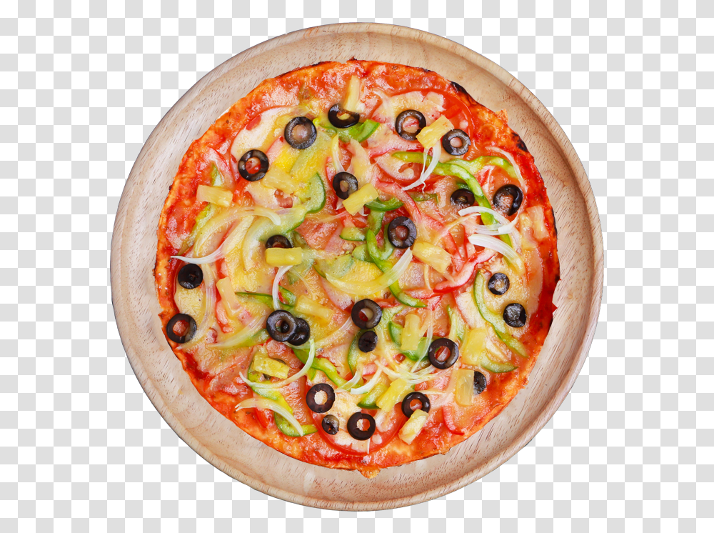 Veg Pizza, Food, Dish, Meal, Platter Transparent Png