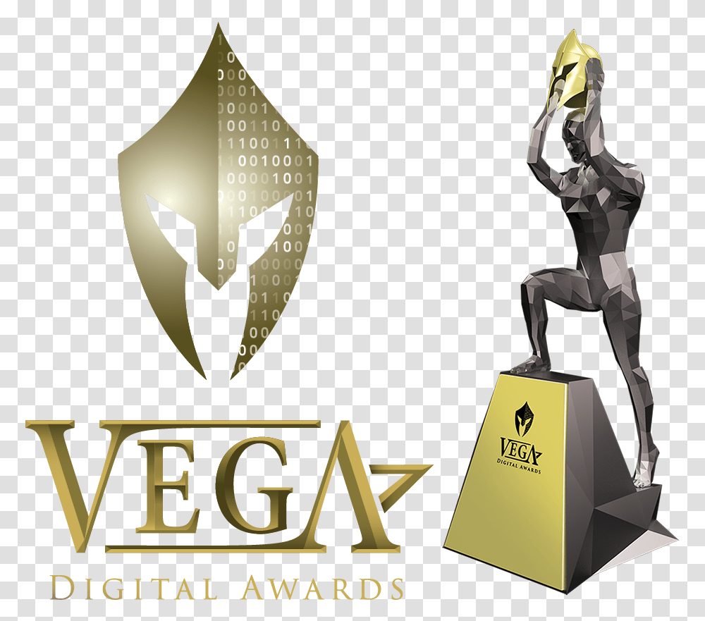 Vega Digital Award Winning Work By Bayshore Solutions Vega Award Statuette, Trophy, Person, Human, Crystal Transparent Png