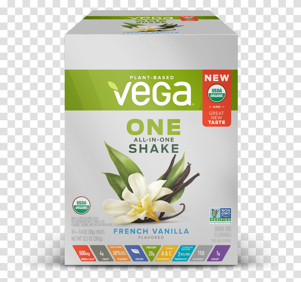 Vega One Organic All In One Shake French Vanilla Vega One, Plant, Herbal, Herbs, Planter Transparent Png