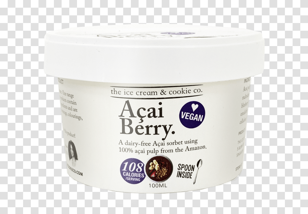 Vegan Acai Berry Sorbet Cup Cosmetics, Box, Cooker, Appliance, Plant Transparent Png