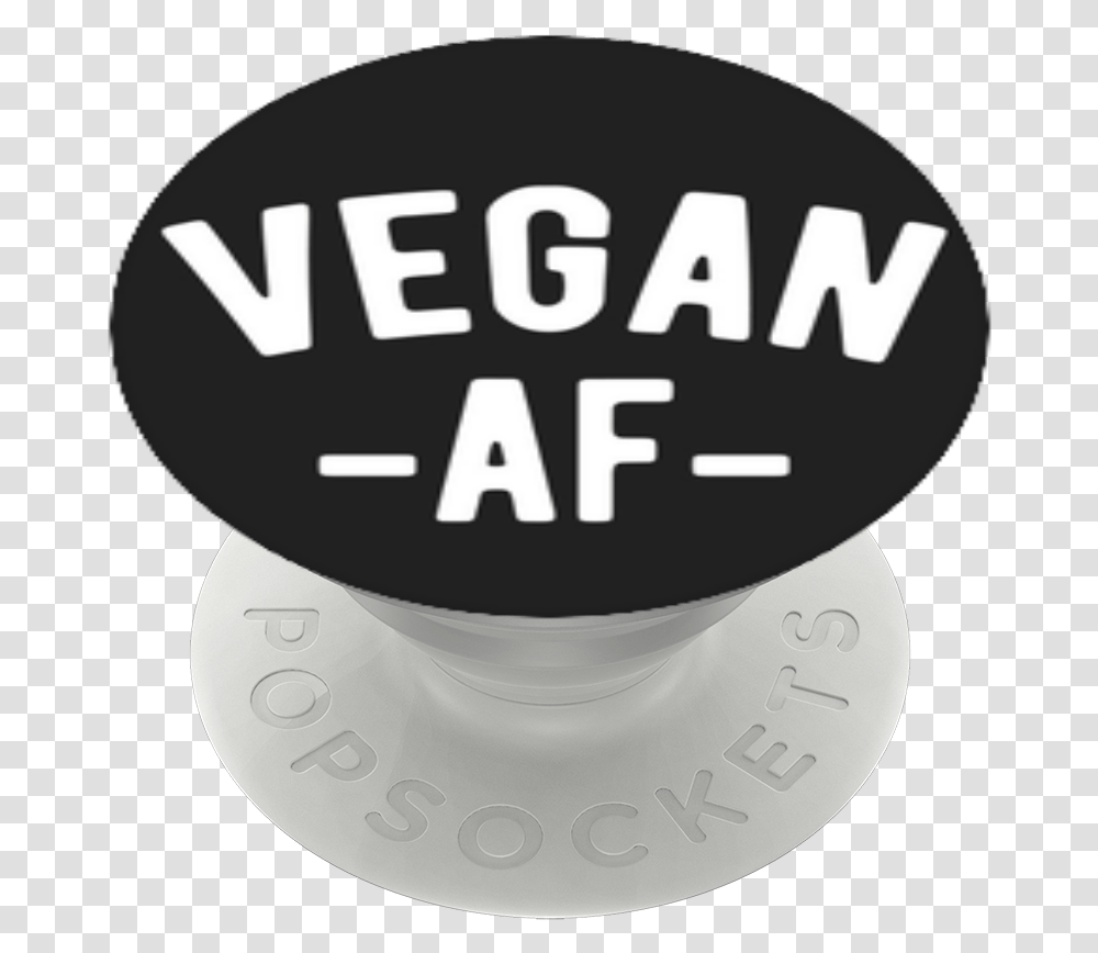 Vegan Af Popsockets Circle, Label, Plant, Cutlery Transparent Png