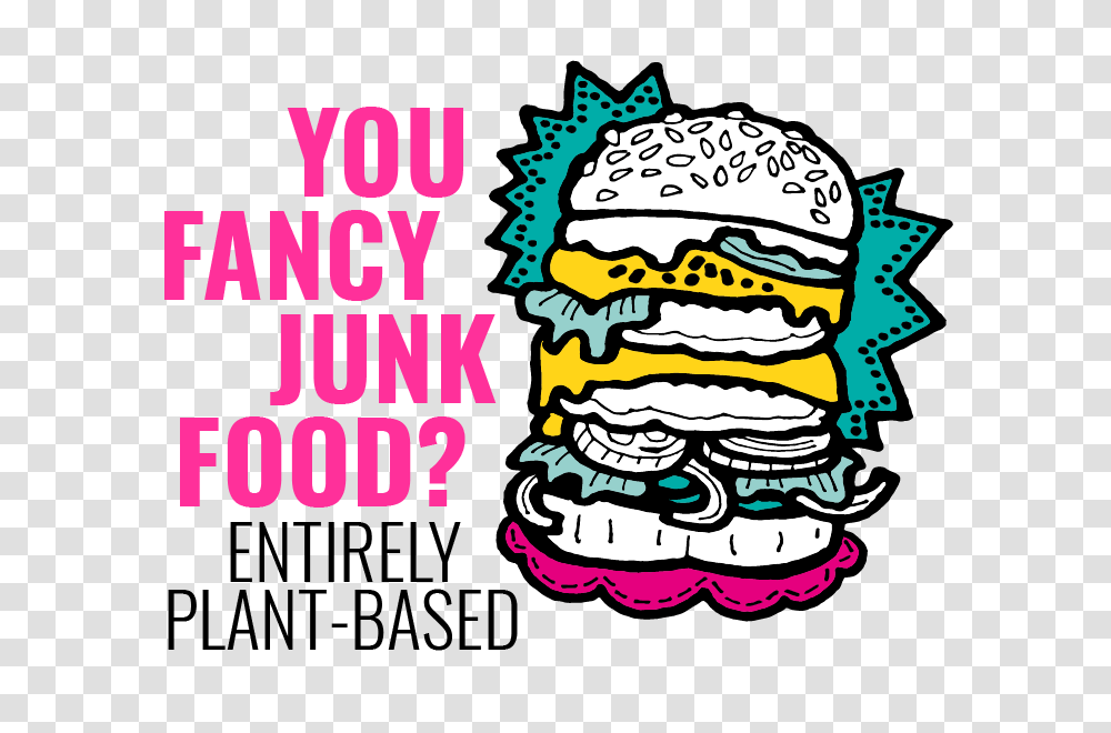 Vegan Junk Food Bar, Label, Poster, Advertisement Transparent Png