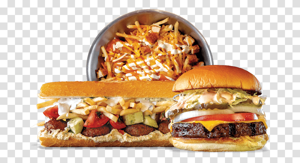 Vegan Menus Giant Sandwich Los Angeles, Burger, Food, Fries Transparent Png