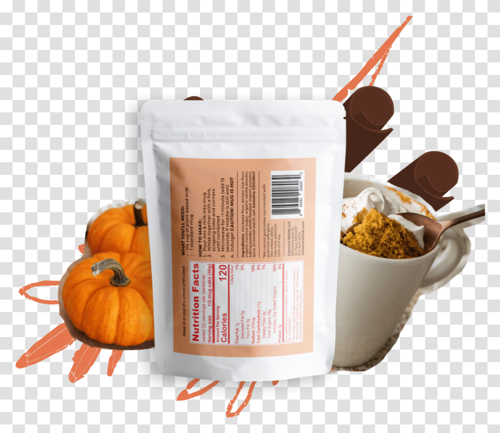 Vegan Pumpkin Spice Mug Cake Pumpkin, Plant, Food, Produce, Vegetable Transparent Png
