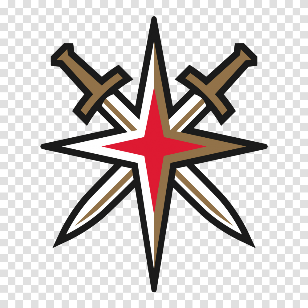 Vegas Golden Knights Nhl Logo, Cross, Star Symbol Transparent Png