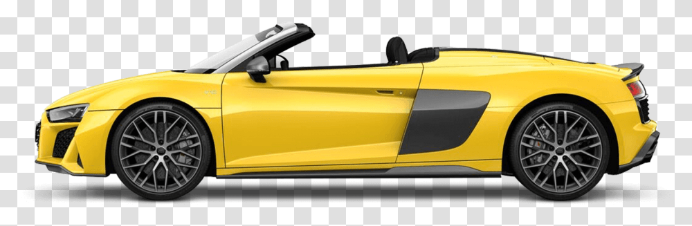 Vegas Yellow Audi R8 Spyder, Car, Vehicle, Transportation, Automobile Transparent Png