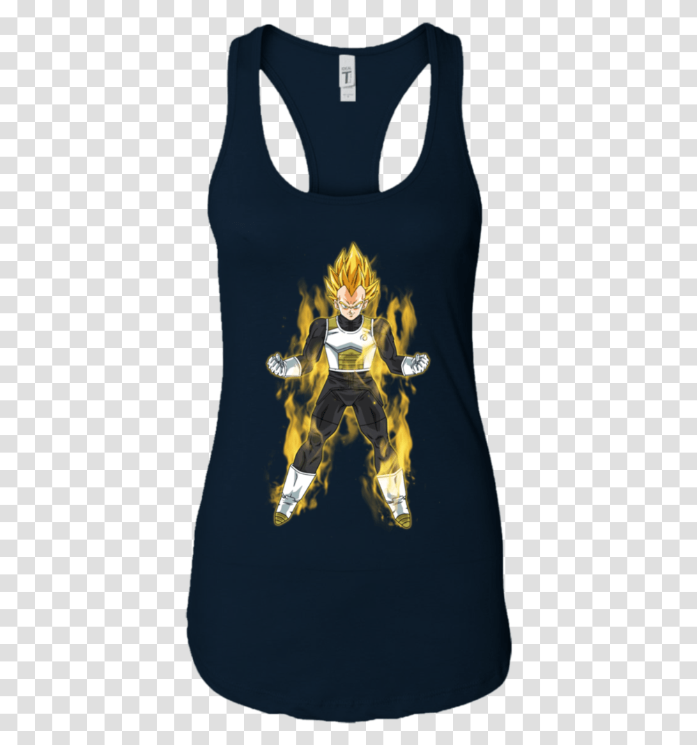 Vegeta Super Saiyan Aura Dragon Ball Menwomen Tank Top Sleeveless Shirt, Person, Human, Clothing, Long Sleeve Transparent Png