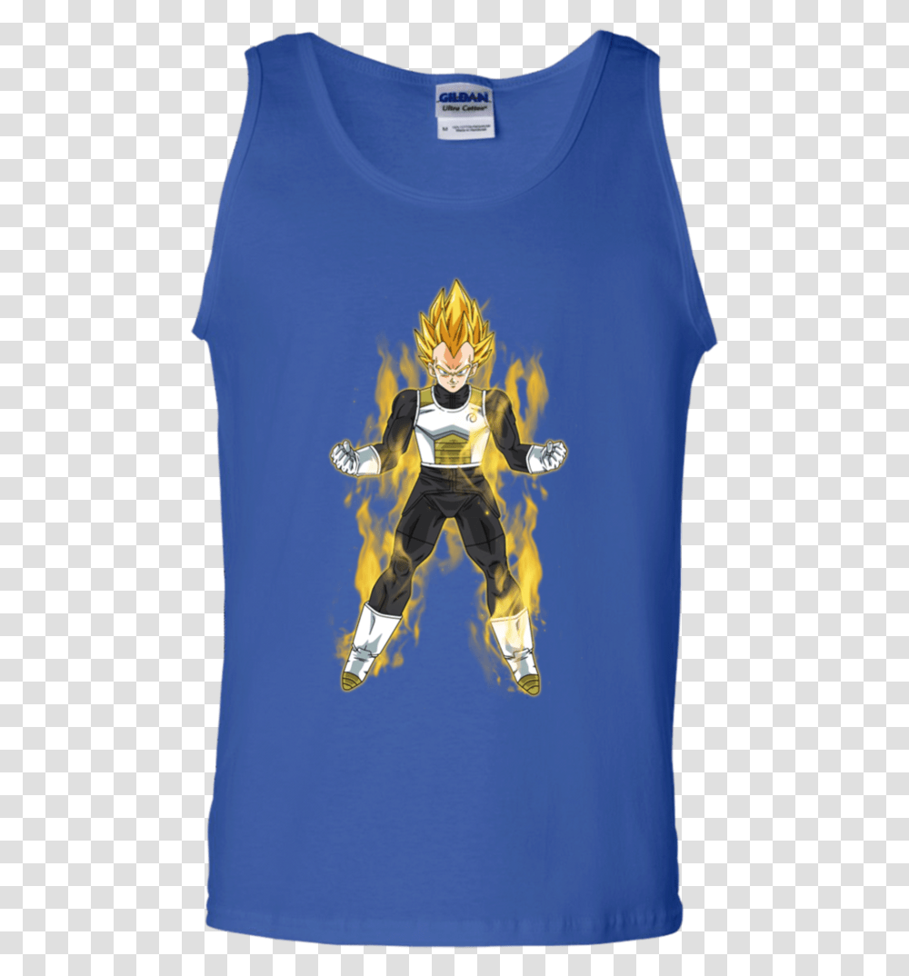 Vegeta Super Saiyan Aura Dragon Ball Menwomen Tank Top Zodiac Signs Of August 7, Clothing, Apparel, Sleeve, Person Transparent Png