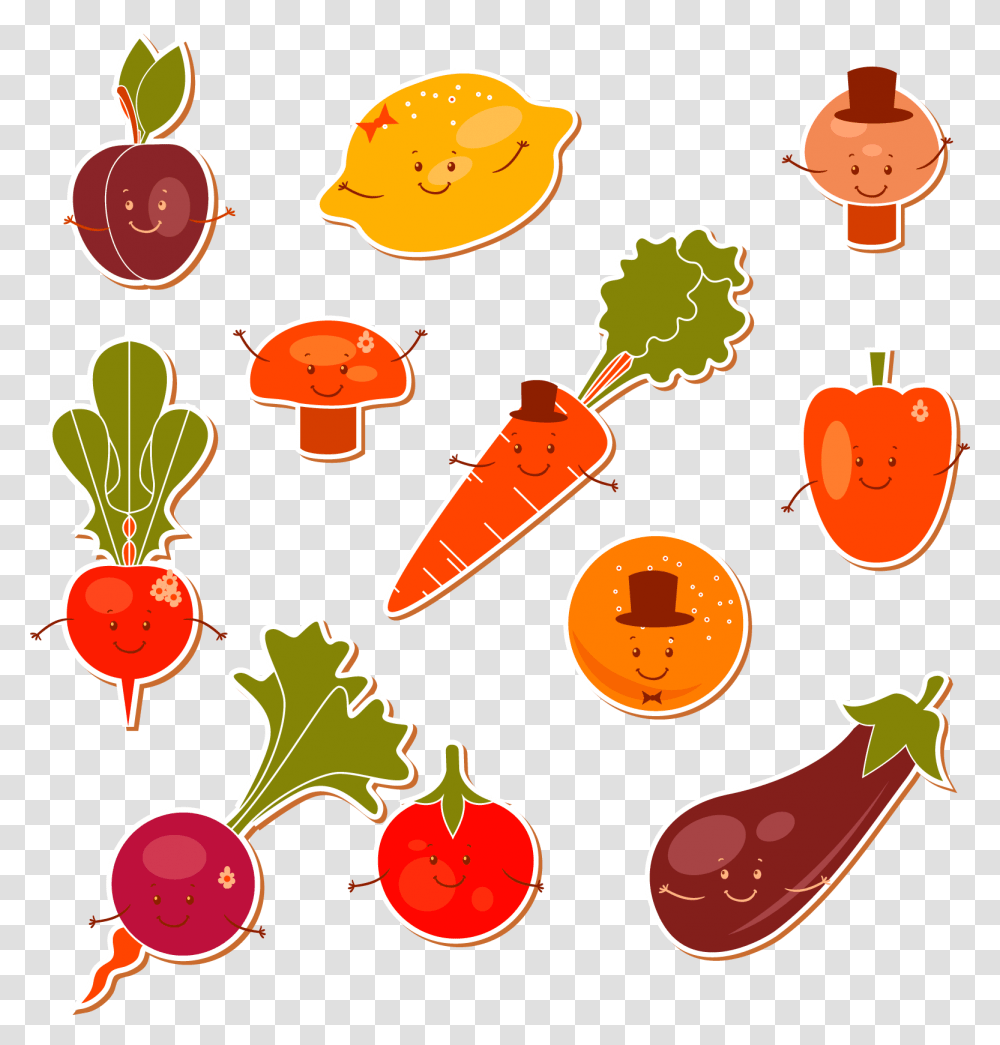 Vegetable Clipart Vegetable Food Group Cute Fruits Clipart Background, Plant, Carrot, Pepper, Bell Pepper Transparent Png