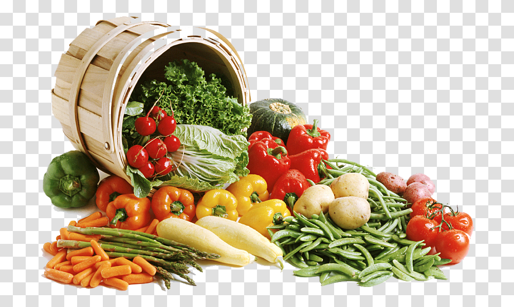 Vegetable Clipart Veggies In A Basket, Plant, Food, Produce, Pepper Transparent Png