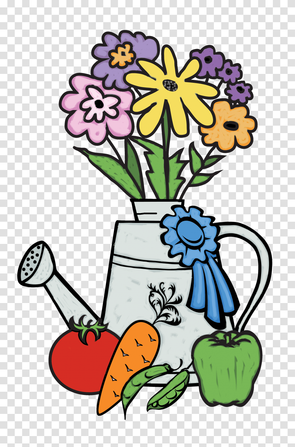 Vegetable Garden Graphic, Can, Tin, Watering Can, Plant Transparent Png