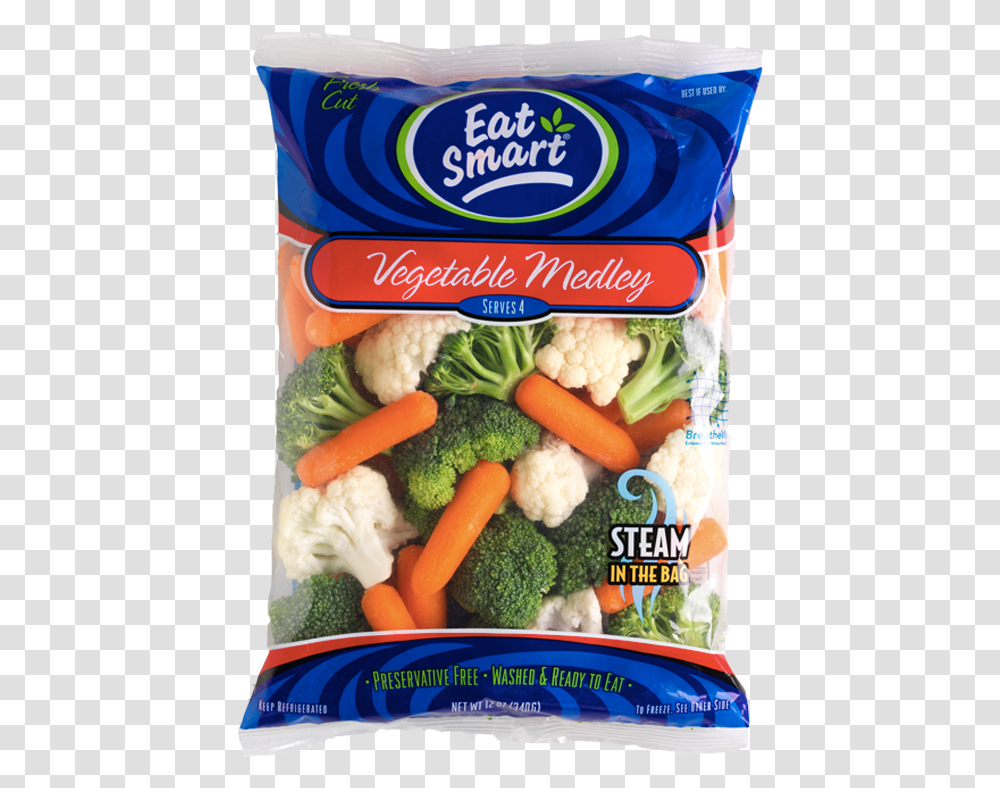 Vegetable Medley Steam Bag Bag Of Mixed Vegetables, Plant, Cauliflower, Food, Broccoli Transparent Png