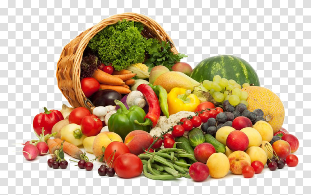 Vegetables And Fruits, Plant, Food, Produce, Basket Transparent Png
