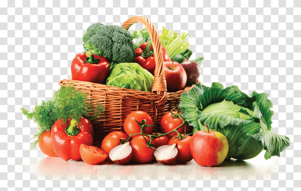 Vegetables Clipart Download Fruits And Vegetable, Plant, Apple, Food, Basket Transparent Png