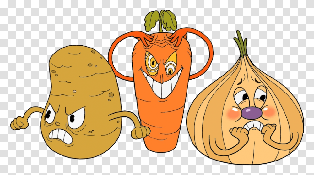 Vegetables Clipart Root Crop Cuphead The Root Pack, Plant, Food, Produce, Animal Transparent Png