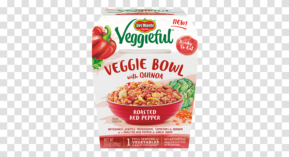 Veggie Bowl Roasted Red Pepper Del Monte Veggieful Veggie Bowl, Plant, Food, Vegetable, Snack Transparent Png