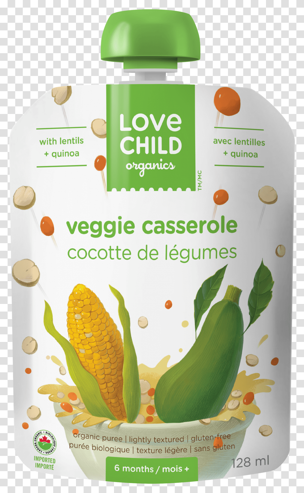 Veggie Casserole With Lentils Quinoa Organic Canadian Food Packaging, Plant, Corn, Vegetable, Bottle Transparent Png