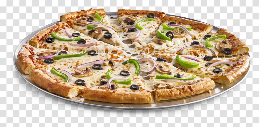 Veggie Cici's Veggie Pizza, Food, Meal, Dish, Platter Transparent Png