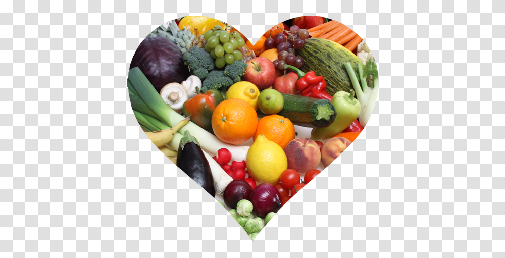 Veggie Fruits And Vegetables Heart, Plant, Orange, Citrus Fruit, Food Transparent Png