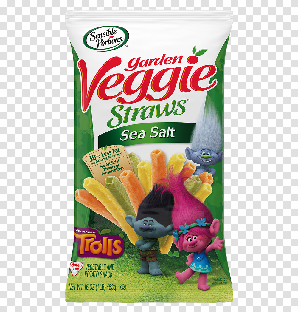 Veggie Straws With Trolls, Food, Bird, Animal, Beverage Transparent Png