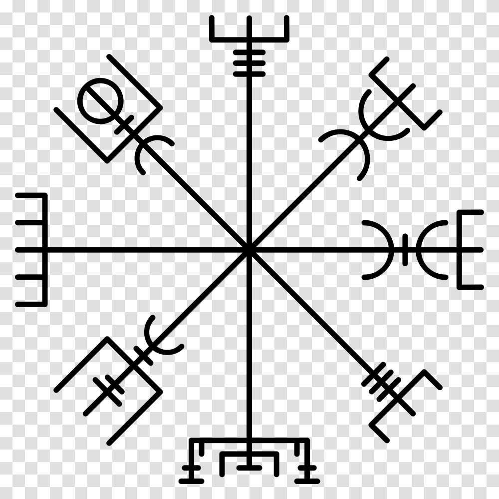 Vegv Sir Icelandic Magical Symbol Vegvisir, Utility Pole, Pattern, Emblem Transparent Png