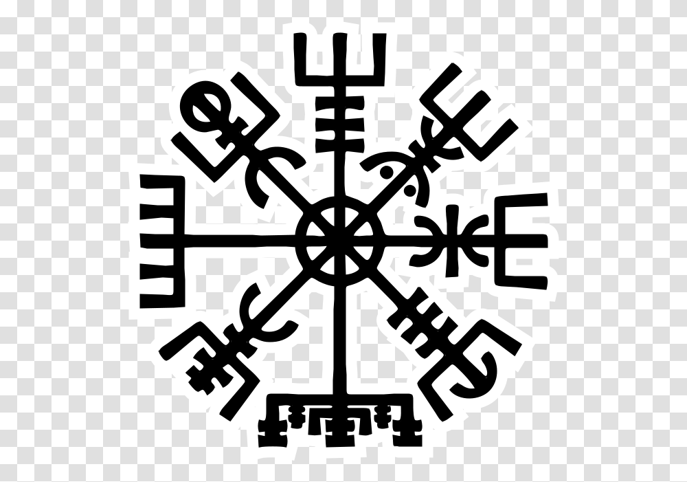 Vegvisir Symbol, Stencil, Emblem, Snowflake Transparent Png