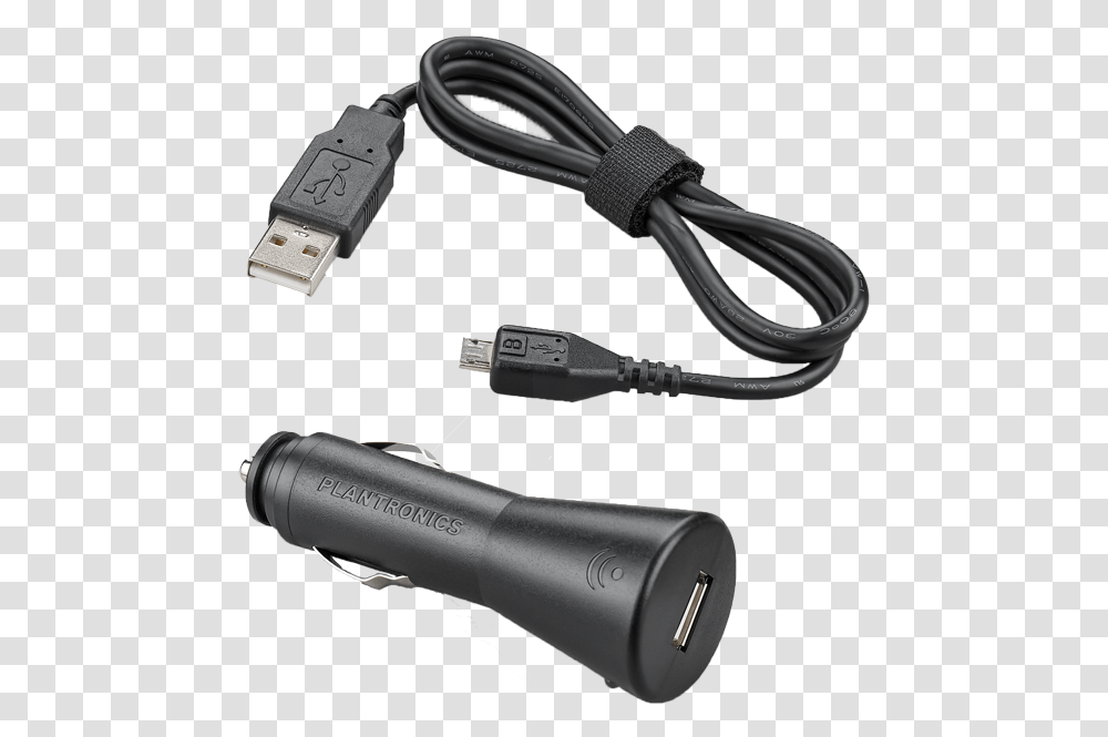 Vehicle Power Charger With Micro Usb Connector Plantronics Voyager Pro, Adapter, Cable, Plug Transparent Png