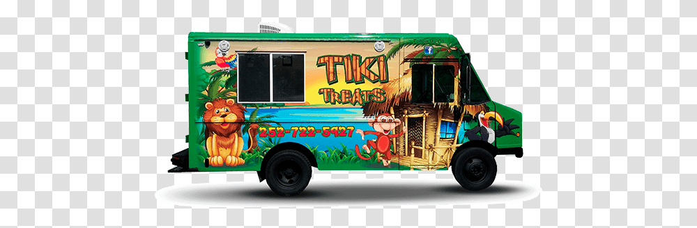 Vehicle Wrap Tikitreats Food Truck, Van, Transportation, Bus, Fire Truck Transparent Png