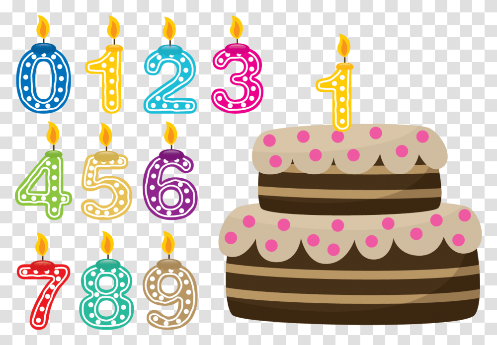 Vela De 6, Number, Birthday Cake Transparent Png