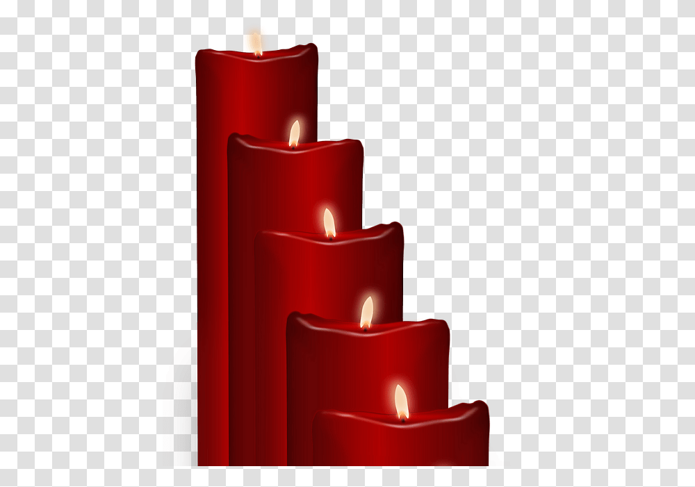 Velas Red Candles, Cylinder, Fire Transparent Png