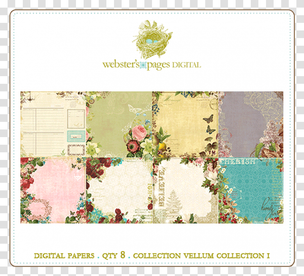 Vellum Paper Designs Digi Floral Design, Map, Diagram, Plot Transparent Png