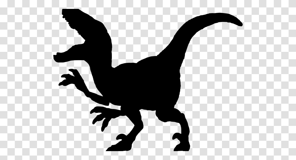 Velociraptor Clipart Dinosaur Silhouette, Gray, World Of Warcraft Transparent Png