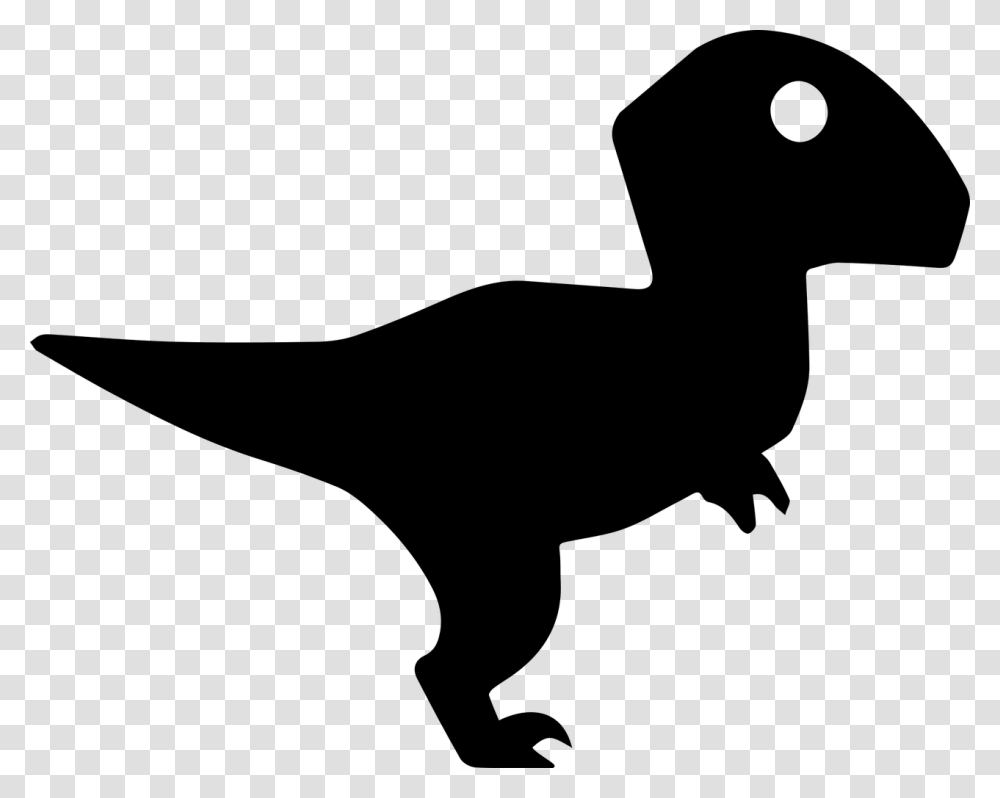 Velociraptor Dinosaur Silhouette Animal Prehistoric Silueta De Un Dinosaurio, Gray, World Of Warcraft Transparent Png
