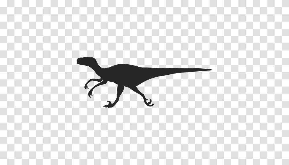 Velociraptor Silhouette, Dinosaur, Reptile, Animal, T-Rex Transparent Png