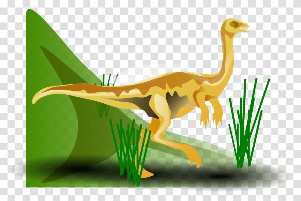 Velociraptorgrass Familyextinction Gallimimus Clipart, Reptile, Animal, Dinosaur, Antelope Transparent Png