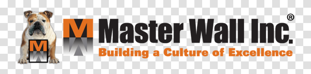 Vender Logo Masterwall Link To Website Stock Building Supply, Word, Label, Dog Transparent Png