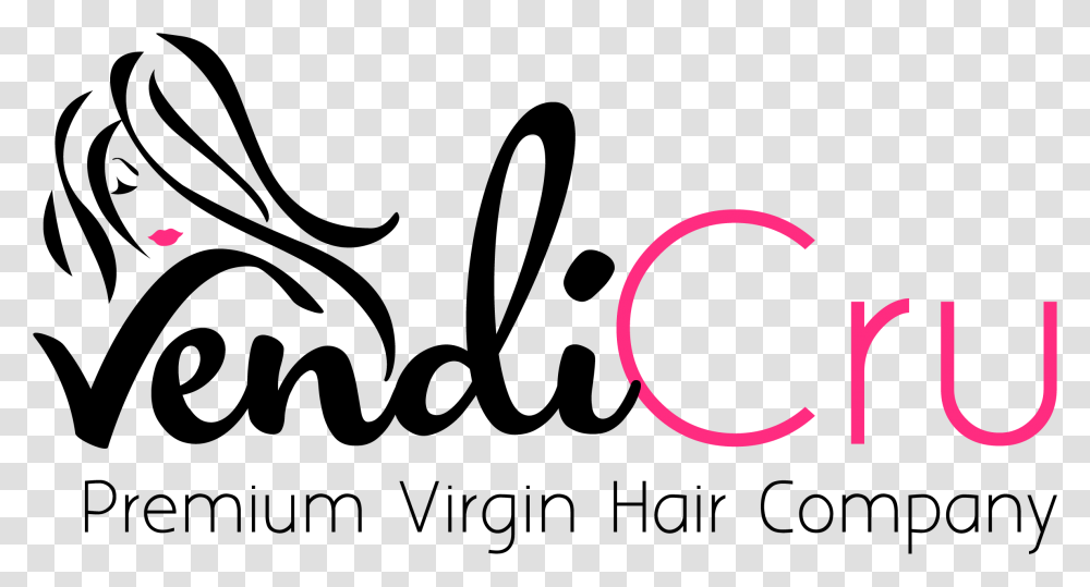 Vendi Cru Premium Virgin Hair Co Calligraphy, Light Transparent Png