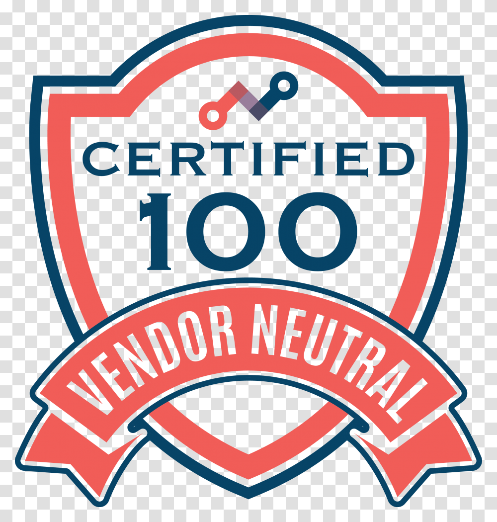 Vendor Neutral Certified 100 Salestech Vendor Objective, Label, Logo Transparent Png